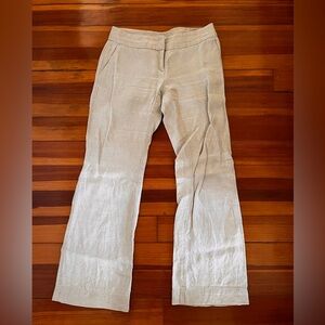 Y2K | LOFT | Super Low Rise 100% Linen Flare Pant | Loft